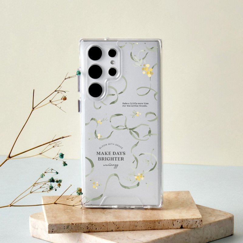 wwiinngg缎带蝴蝶结防摔透明SAMSUNG手机壳 - 手机壳/手机套 - 塑料 多色