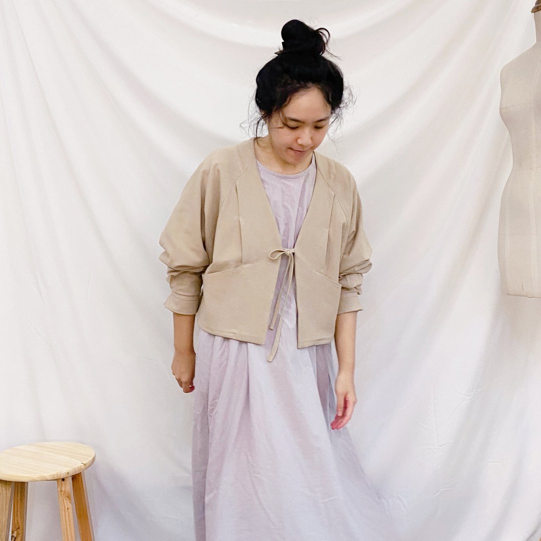【小外套03】 - 女装休闲/机能外套 - 棉 卡其色