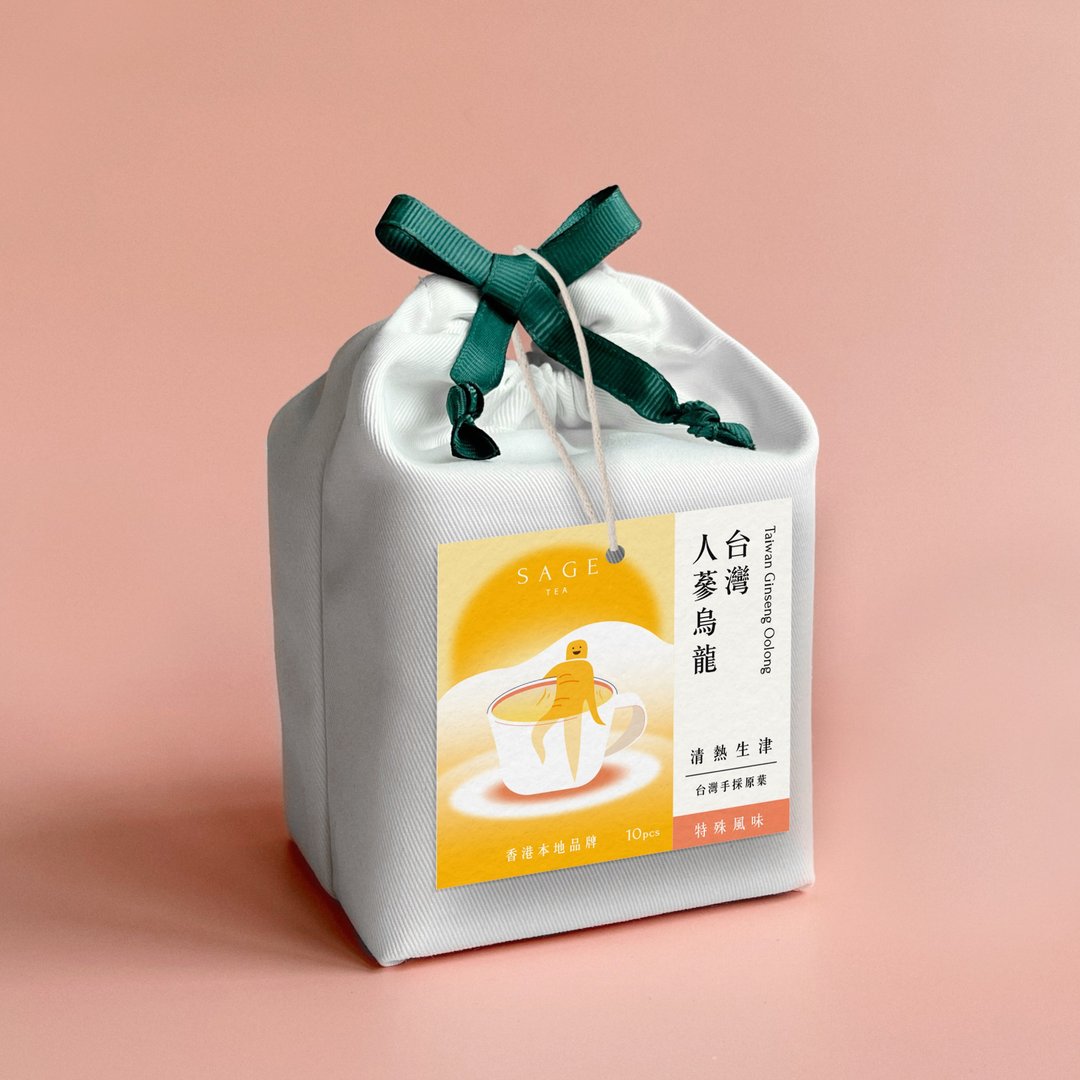 【 质感送礼首选】Sage Tea 清热生津 台湾人蔘乌龙 无绳原叶茶包 - 茶 - 新鲜食材 白色