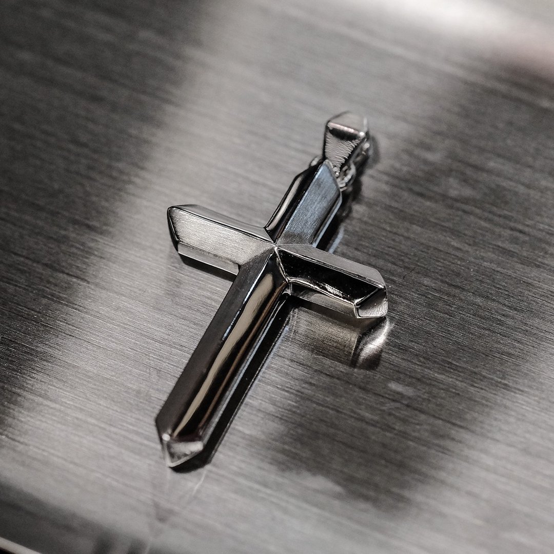 F.L.C-Bevel Cross【十字架、925银、项链、长链】 - 项链 - 纯银 银色