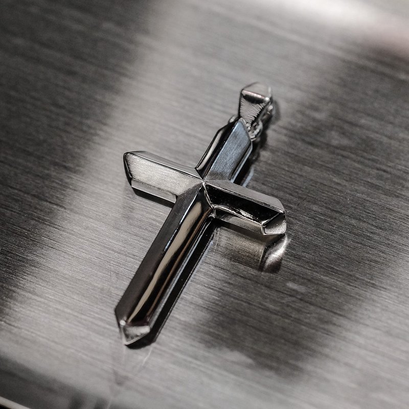F.L.C-Bevel Cross【十字架、925银、项链、长链】 - 项链 - 纯银 银色