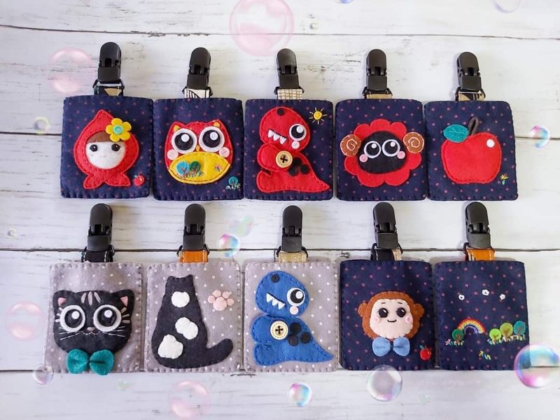 平安符袋~黑猫背影款~不织布 - 平安符/符袋 - 聚酯纤维 多色