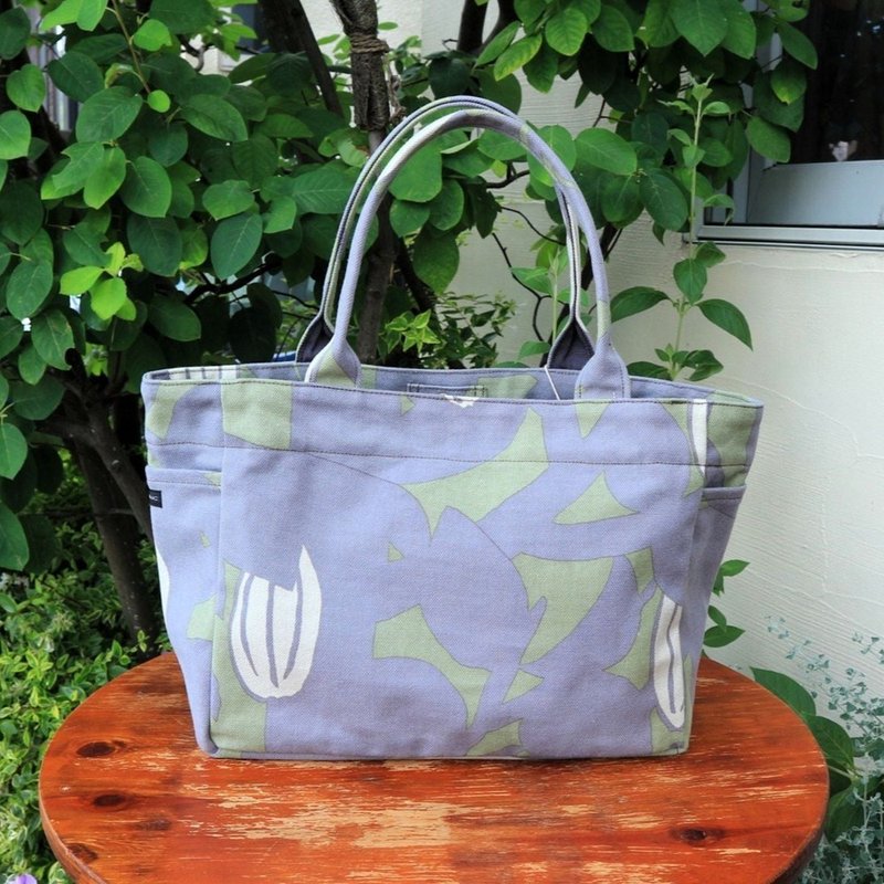 托特包 侧袋S尺寸 杨桃_礼物_木纹 - 手提包/手提袋 - 棉．麻 绿色