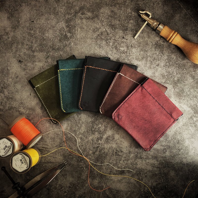 【皮革温度】口金弹片零钱袋(小)/意大利Pueblo磨砂皮革 - 零钱包 - 真皮 