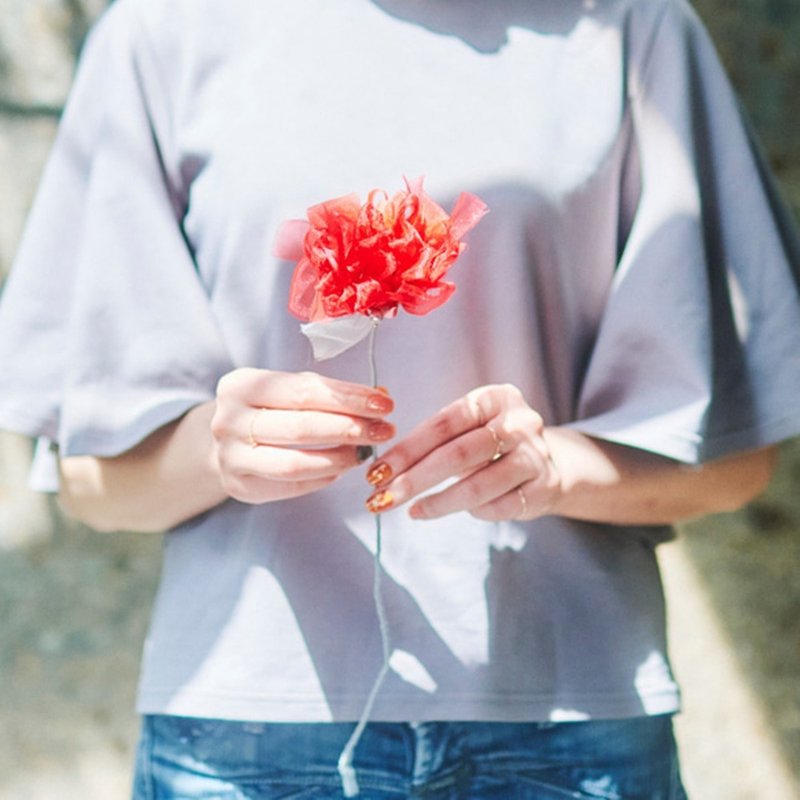 自由弯曲融入空间的绽放织花 | 大红花 - 摆饰 - 其他人造纤维 红色