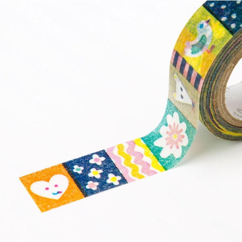 日本IrohaPublish - 插画纸胶带 - 07色彩拼贴 - 纸胶带 - 纸 多色