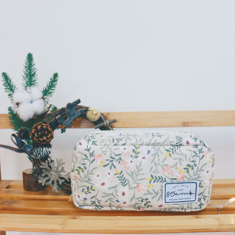 小树林碎花 笔袋/化妆包  | 815a.m - 化妆包/杂物包 - 棉．麻 