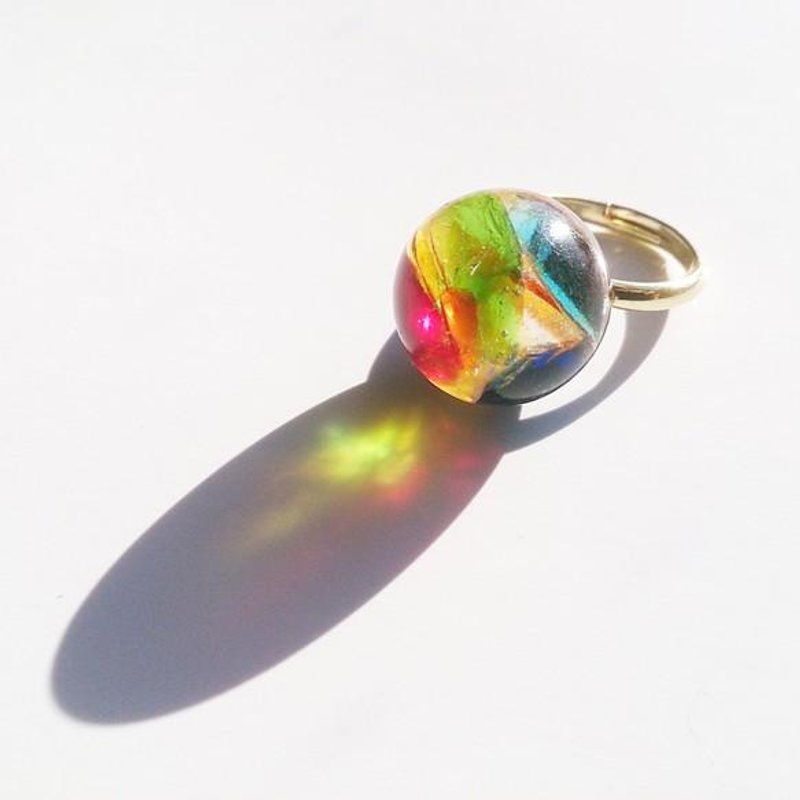 [Kaleidoscope] Ryukyu glass ring mix 9 No. - 戒指 - 其他金属 