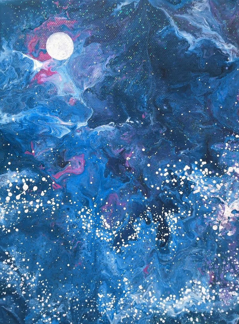 蔡淑茹流动艺术创作 月光海 - 海报/装饰画/版画 - 其他材质 