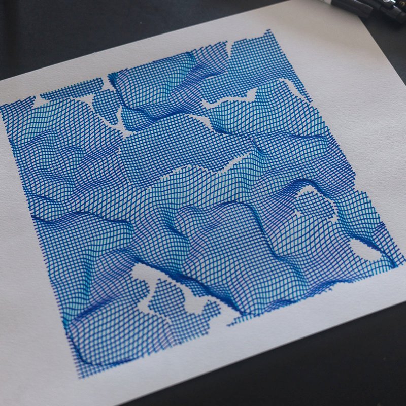 Terrain#99-2 | Pen Plotter Art - 海报/装饰画/版画 - 纸 