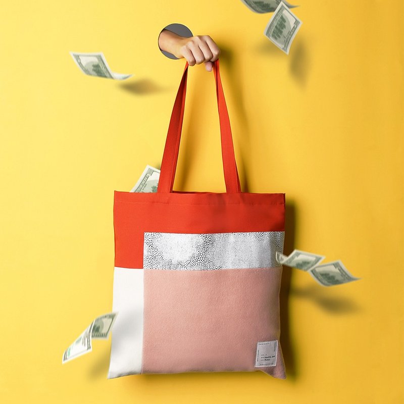 Friday Bag - 手提包/手提袋 - 棉．麻 橘色