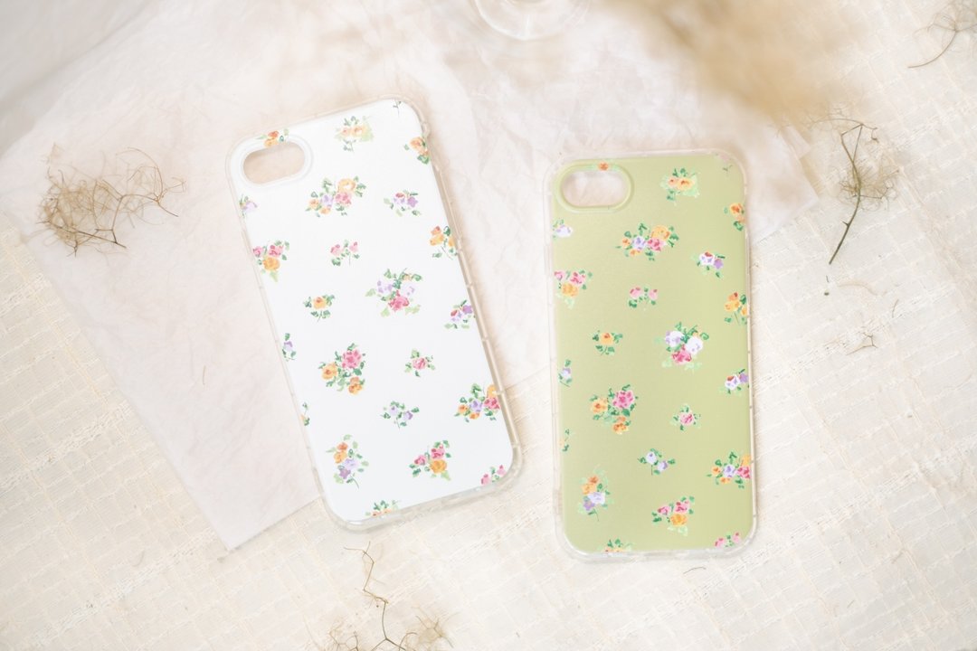 Retro Florals / 白色 / 透明空压手机壳 - 手机壳/手机套 - 塑料 