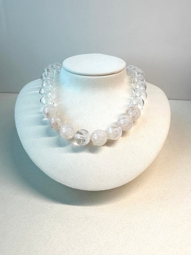 简约玻璃项链 / 颈链 - 颈链 - 玻璃 