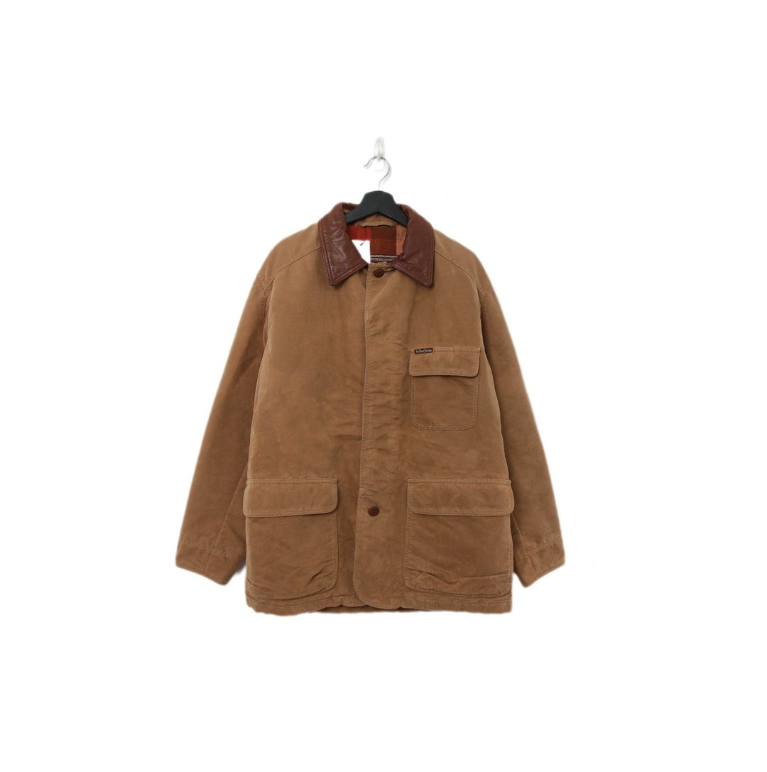 Back to Green-品牌外套 真皮 皮革领卡其j-04/vintage jacket - 男装外套 - 真皮 