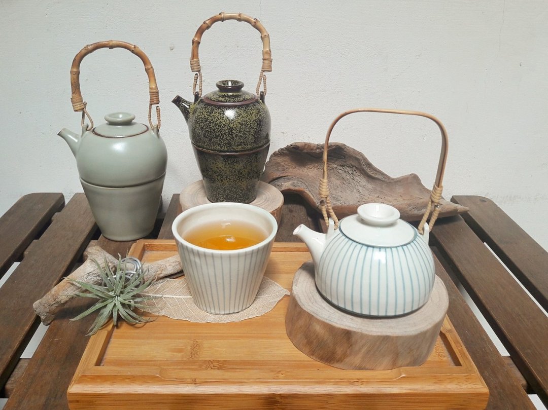 台客蓝 旺福瓮壶茶酒4件组-旺壶+福杯+旺旺小杯x2 - 茶具/茶杯 - 陶 
