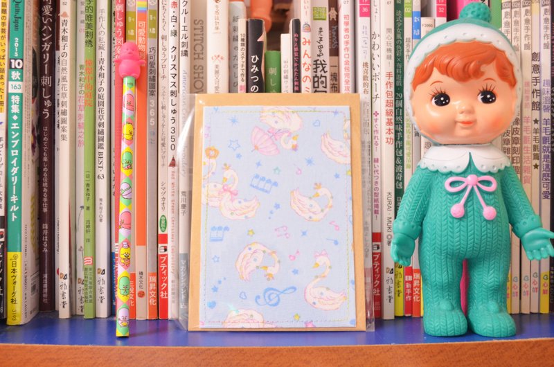 优雅天鹅布艺明信片 - 卡片/明信片 - 棉．麻 