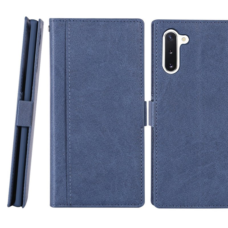 CASE SHOP SAMSUNG Note 10 收纳侧掀站立皮套-蓝(4716779661057 - 手机壳/手机套 - 人造皮革 蓝色