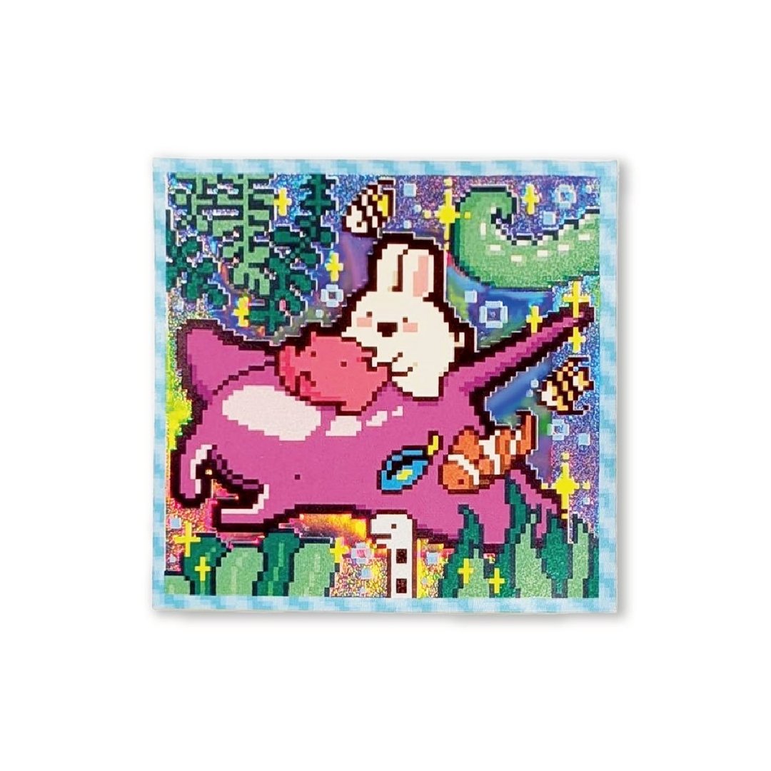 asaha 鬼蝠魟 闪亮气泡贴纸 - 贴纸 - 纸 