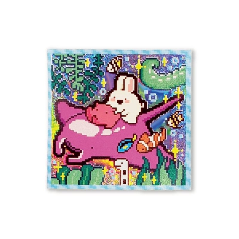 asaha 鬼蝠魟 闪亮气泡贴纸 - 贴纸 - 纸 