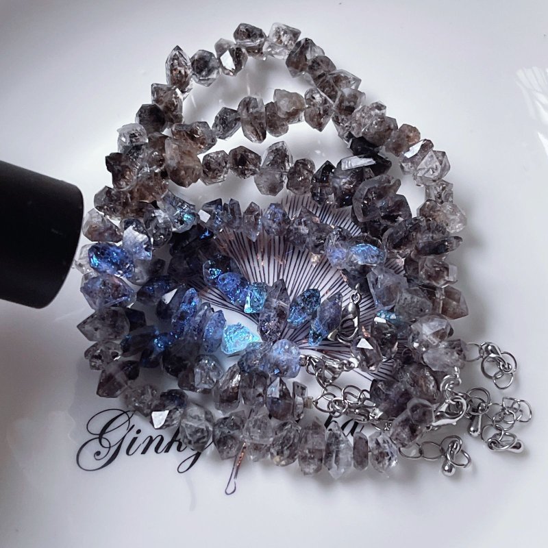 批发闪灵双尖2条白水晶紫水晶方糖白阿赛2条白闪灵双尖1条 - 手链/手环 - 水晶 黑色