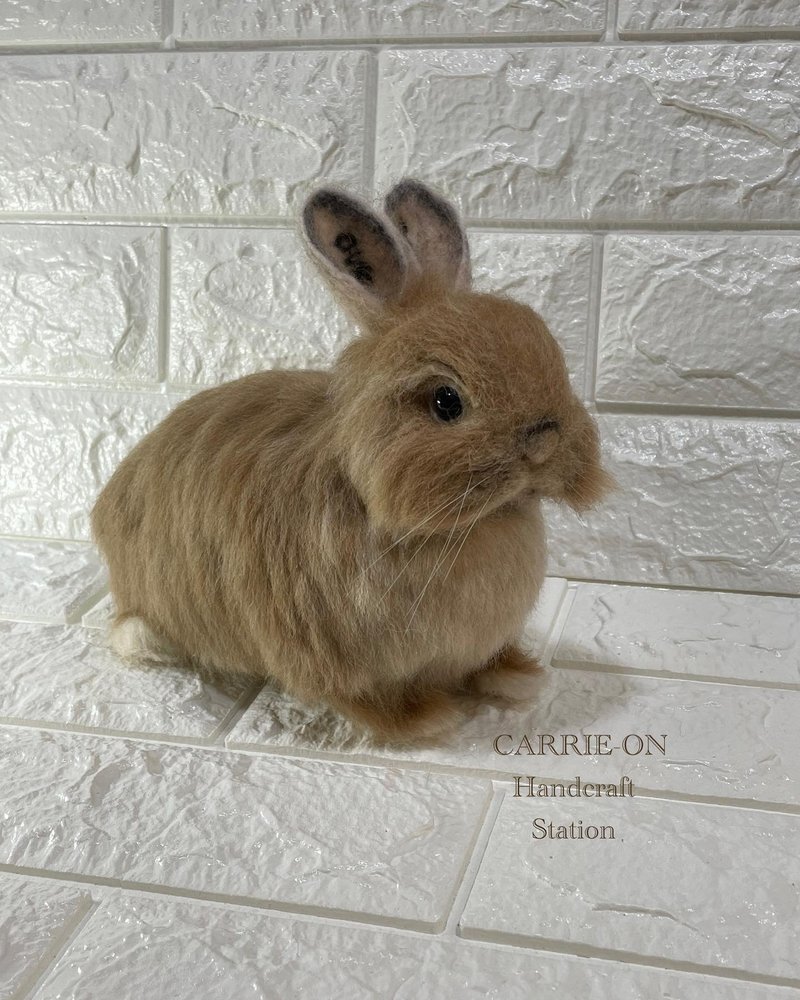 羊毛毡拟真兔仔 - 玩偶/公仔 - 羊毛 