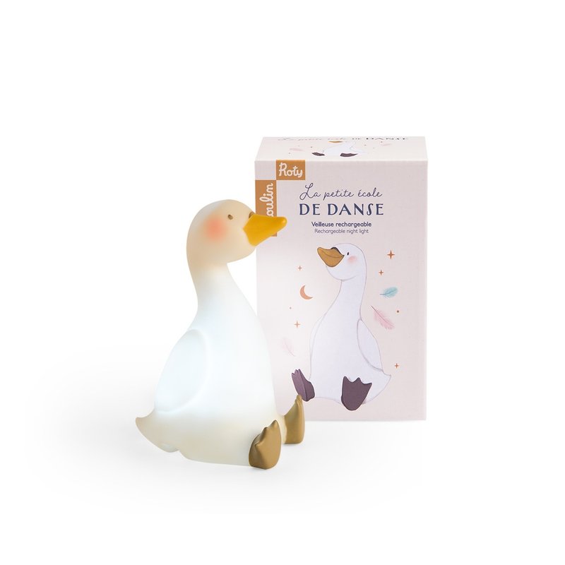 法国 Moulin Roty 小小舞蹈学校系列-天鹅夜灯 - 满月礼盒 - 塑料 多色