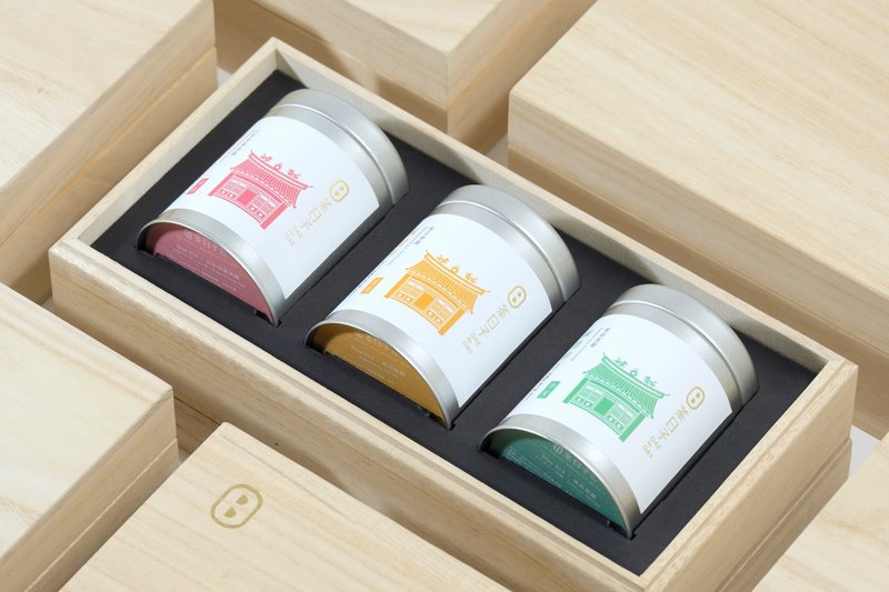 【茶包礼盒】城隍庙1821 小桐木礼盒 | 3罐入 伴手礼/企业赠礼 - 茶 - 新鲜食材 银色