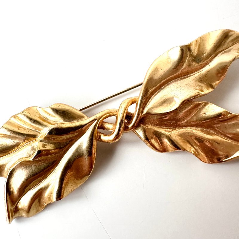 KENZO金色缠绕四叶胸针G23 vintage - 胸针 - 其他金属 