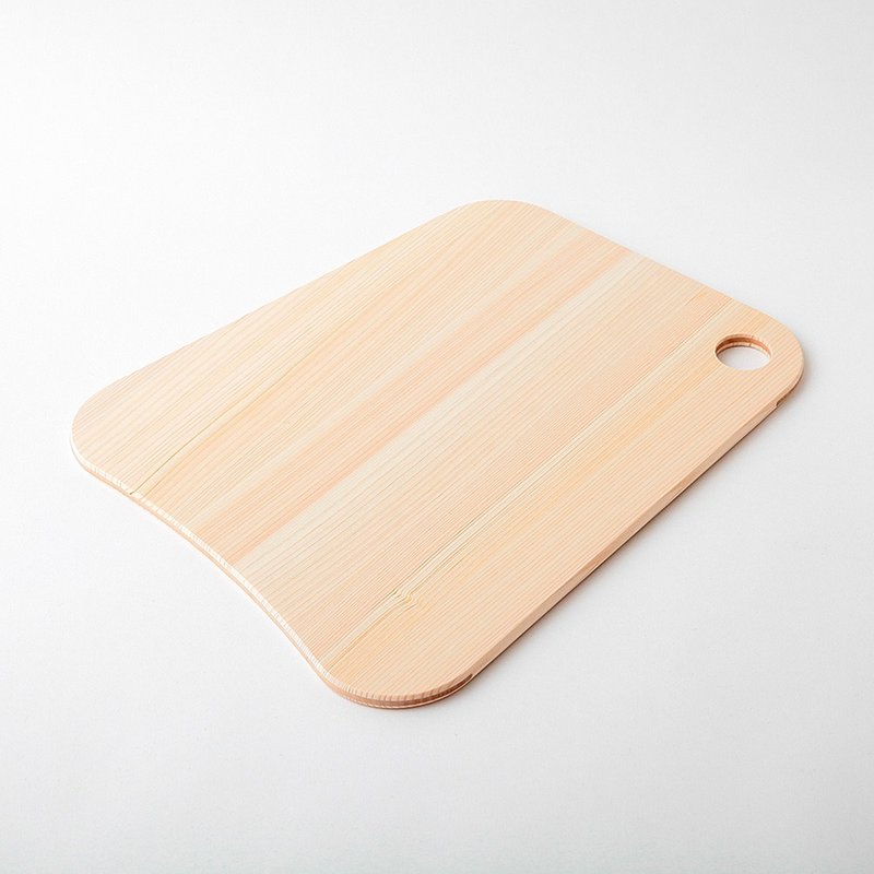 日本FORMLADY 小泉诚 ambai X 土佐龙日制四万十桧木砧板-梯形M - 托盘/砧板 - 木头 黄色