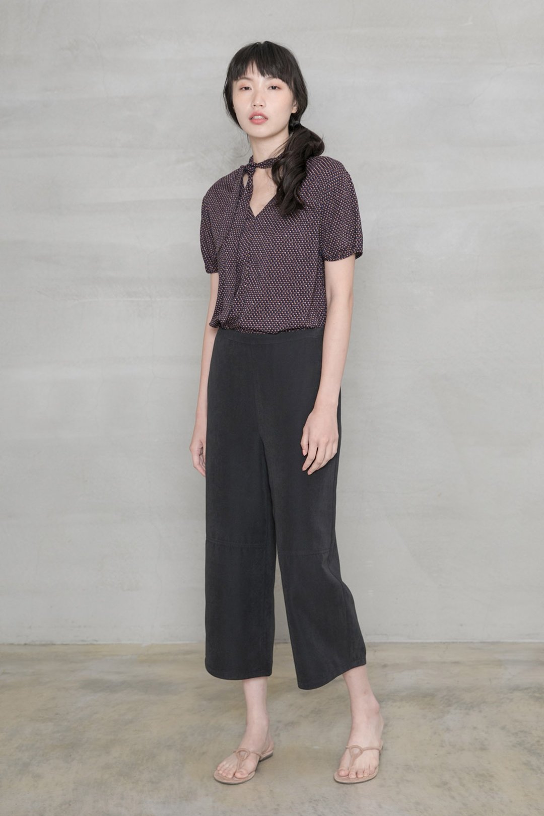 知性简约直筒宽裤 Simple Wisdom Straight Pants - 女装长裤 - 其他材质 卡其色