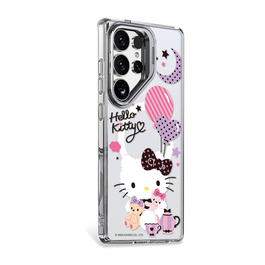 三丽鸥 Samsung S25/S24 防震双料隐形立架磁吸手机壳-凯蒂夜未眠 - 手机壳/手机套 - 其他材质 多色