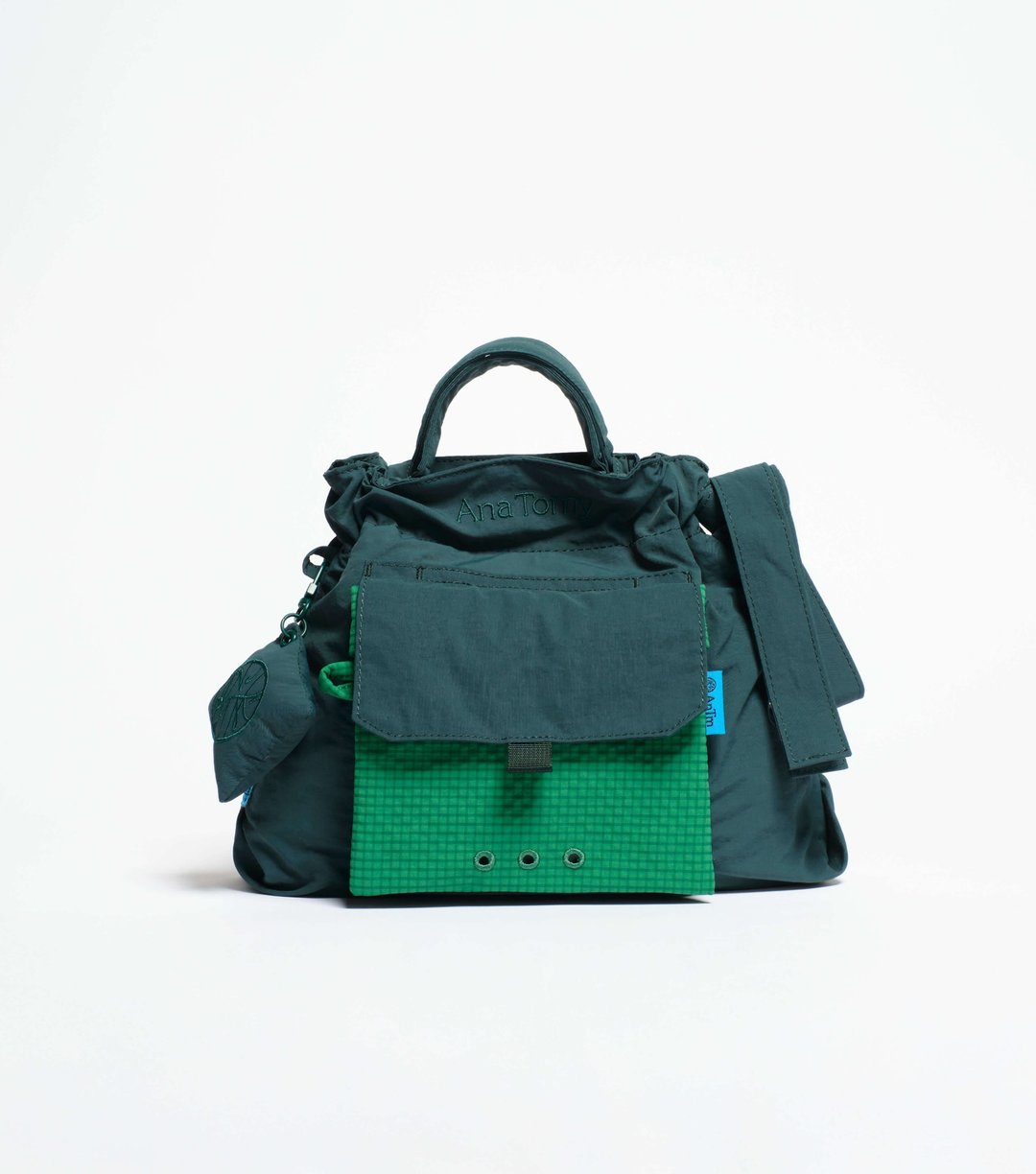 No.8 City Bag—Checkered Pine 松树绿城市包 - 手提包/手提袋 - 尼龙 