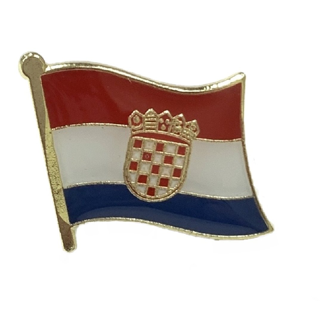 Croatia克罗地亚 国旗国旗胸章 金属胸徽 国徽胸章 纪念胸针 国 - 胸针 - 其他材质 多色