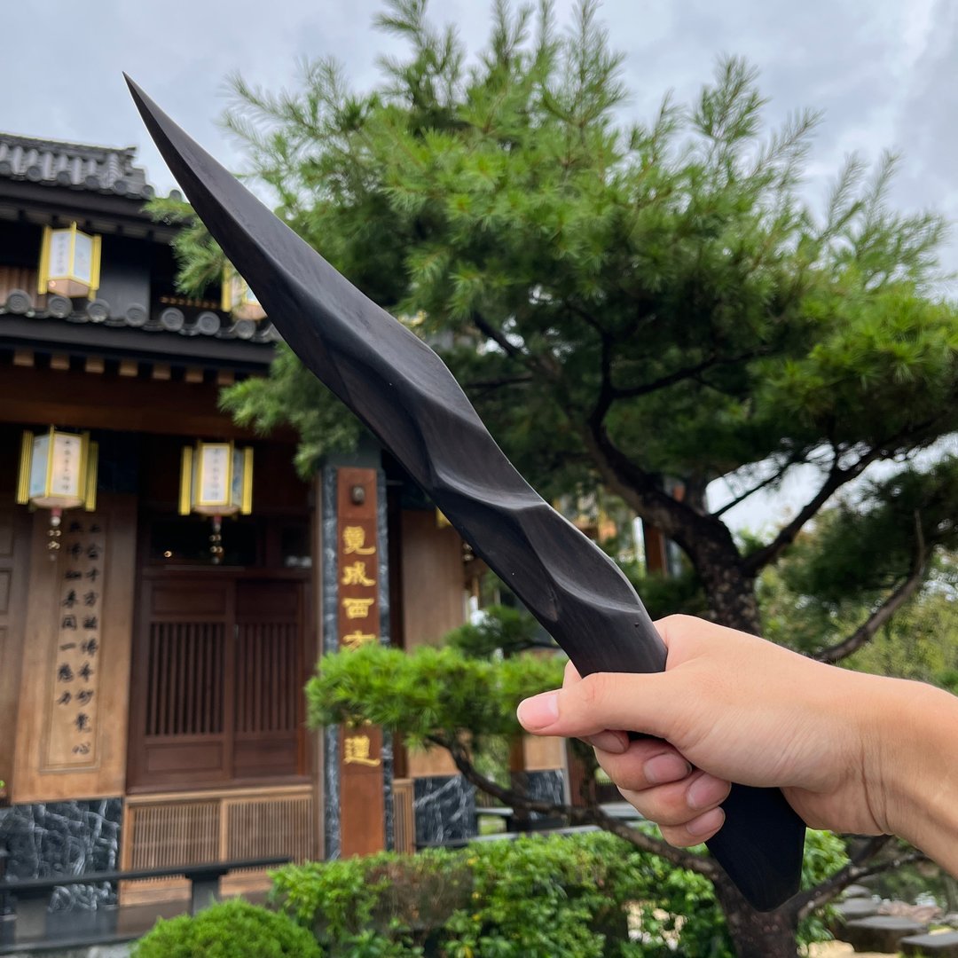 我贩剑　魔匕首　伊卡洛斯的片羽　手工艺术木剑木刀　妖刀　魔剑 - 摆饰 - 木头 黑色