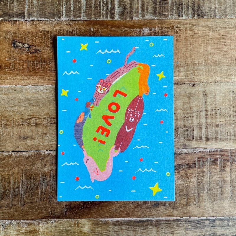 台湾守卫队/孔版印刷明信片 - 卡片/明信片 - 纸 多色