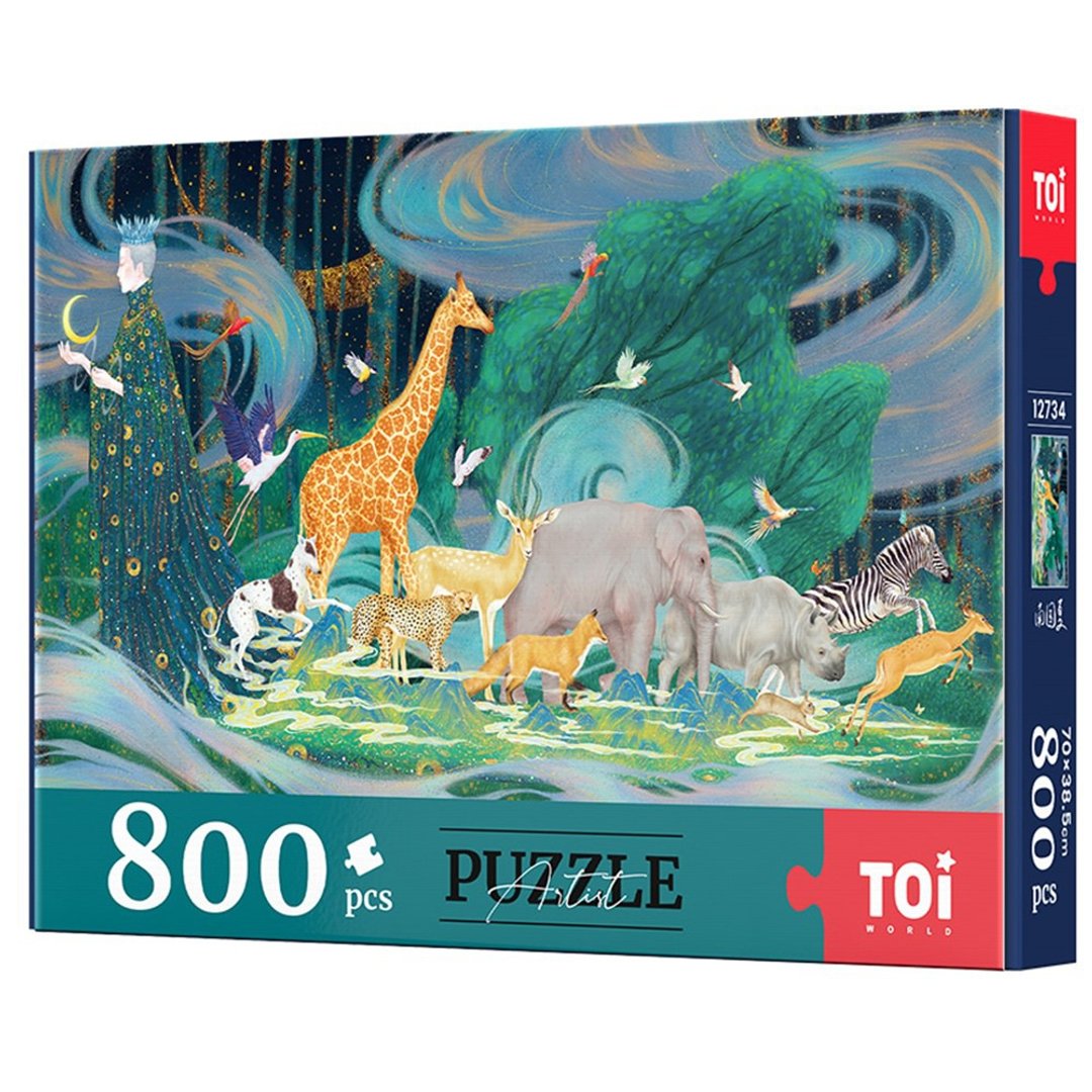 800片拼图【月神】TOi图益插画师原创艺术家庭休闲益智桌游 - 拼图 - 纸 