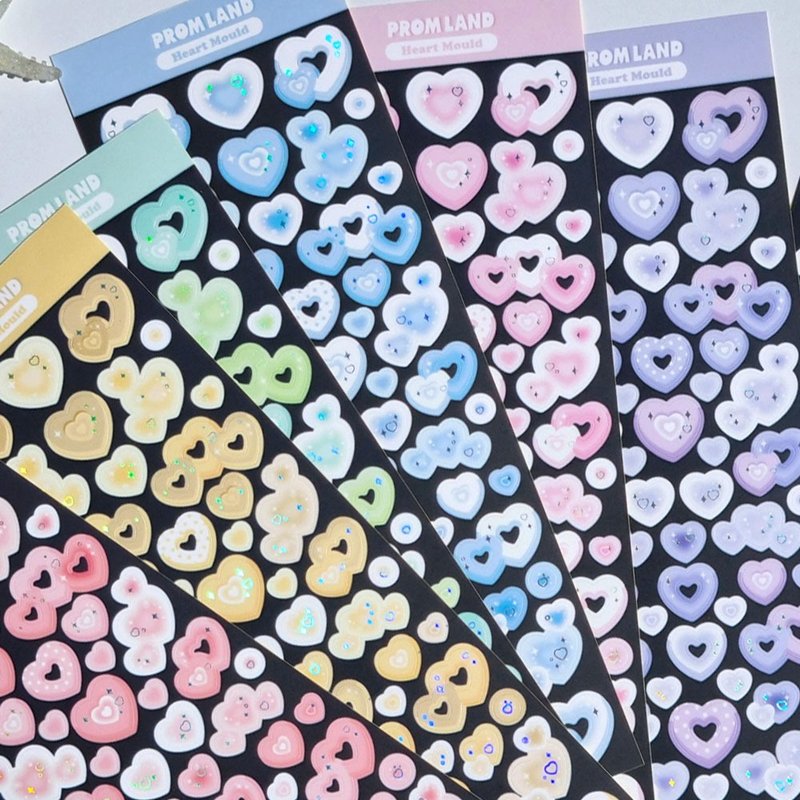 爱心模样装饰韩国贴纸组 - 贴纸 - 其他材质 多色