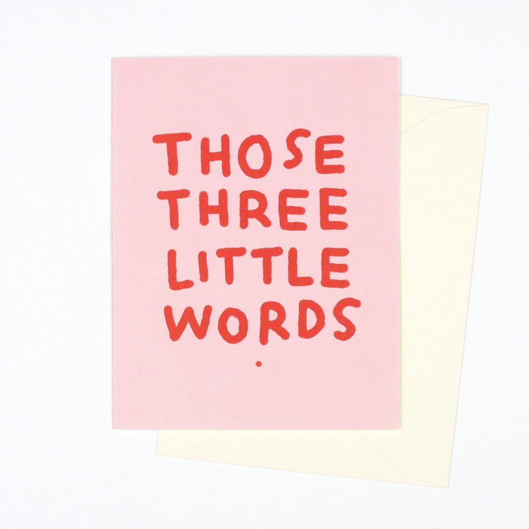 Those Three Little Words 祝贺卡 - 卡片/明信片 - 纸 粉红色