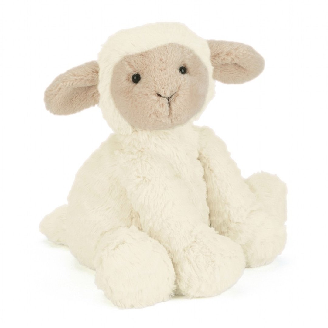 Fuddlewuddle Lamb 23cm 波浪毛羊咩咩 - 玩偶/公仔 - 聚酯纤维 白色