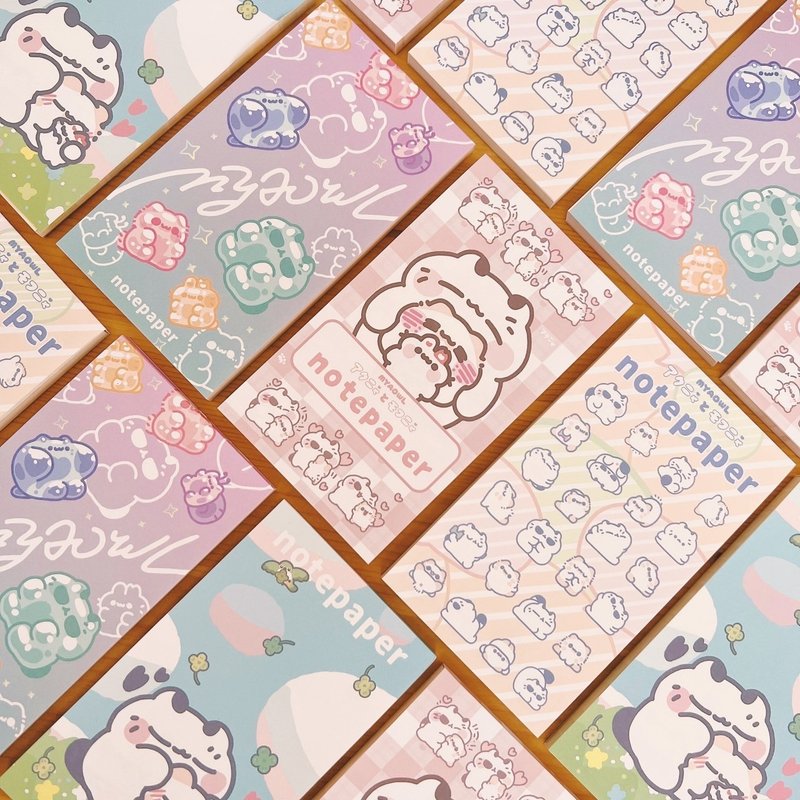 坏喵与毛喵 - 长形便签本60P/办公室用品/文具用品/便条本 - 笔记本/手帐 - 纸 