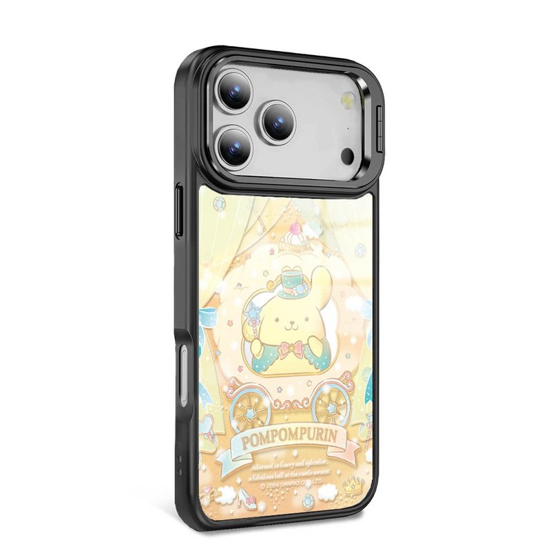 iPhone全系列军规防摔合金框隐形立架镜面磁吸壳-马车布丁狗-黑框 - 手机壳/手机套 - 其他材质 多色