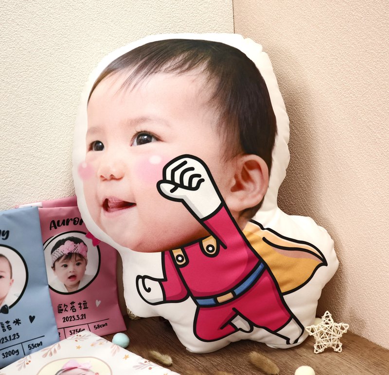 【定制抱枕】台湾制人像 宠物抱枕 双面印刷 多种尺寸 - 枕头/抱枕 - 聚酯纤维 红色