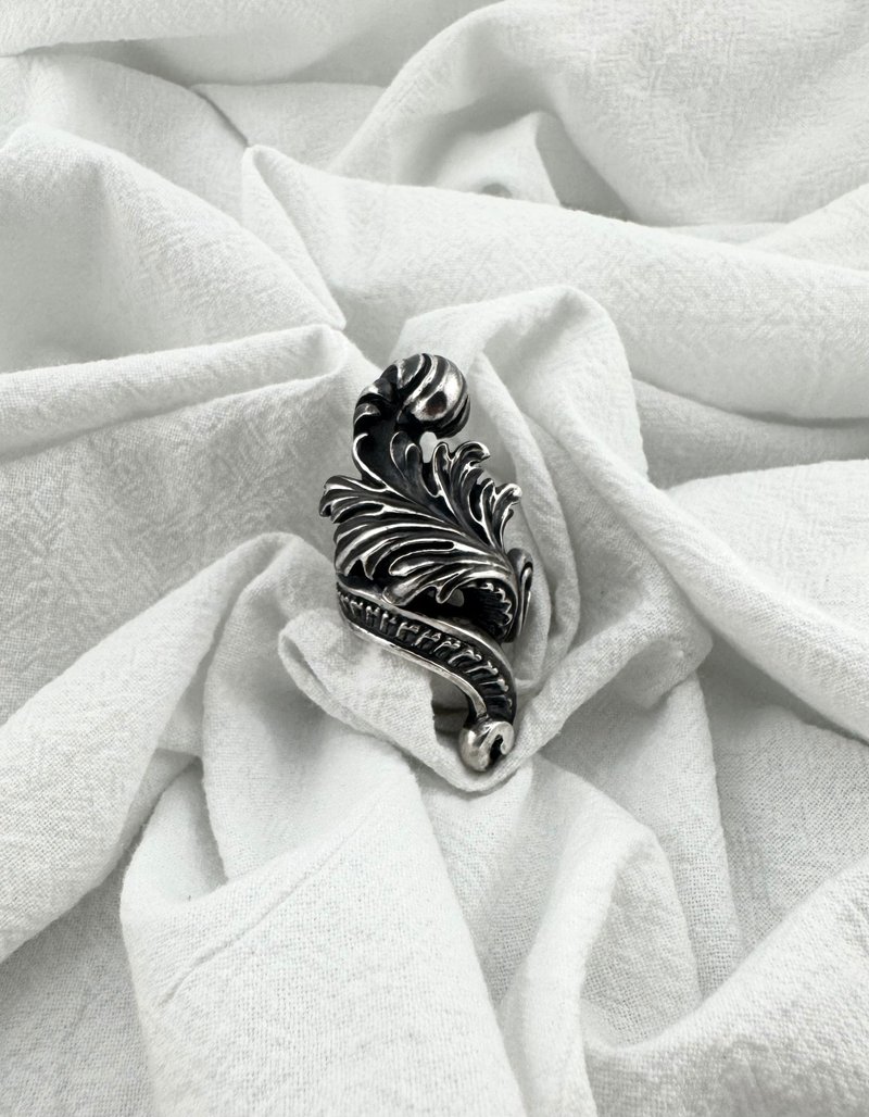 SVAYAM/手工银饰/纯银/戒指/巴洛克/洛可可/大卷草 - 戒指 - 纯银 