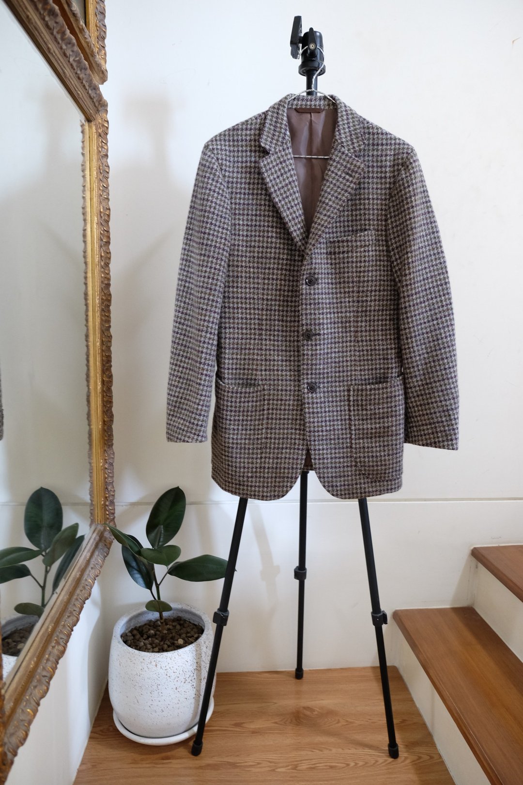 Vintage Harris Tweed Handwoven Men's Blazer Jackets - 男装西装外套 - 羊毛 