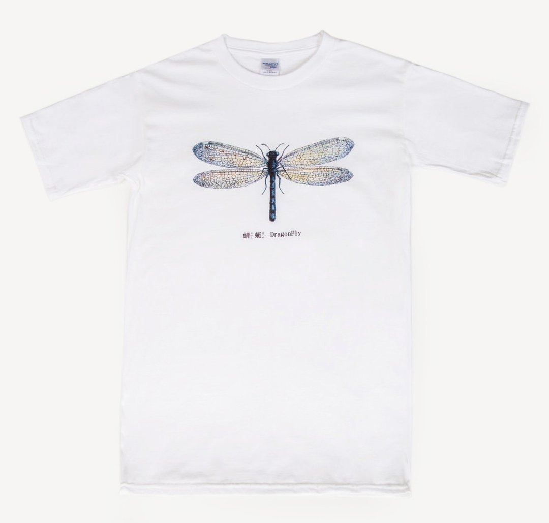 T恤-蜻蜓 DragonFly - 男装上衣/T 恤 - 棉 白色
