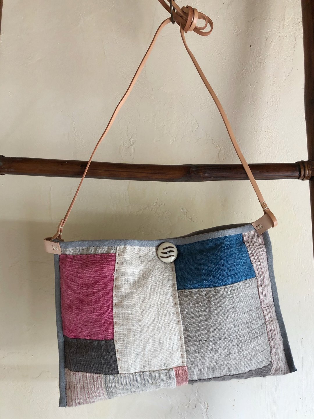 Handwoven hemp shoulder bag N - 侧背包/斜挎包 - 棉 