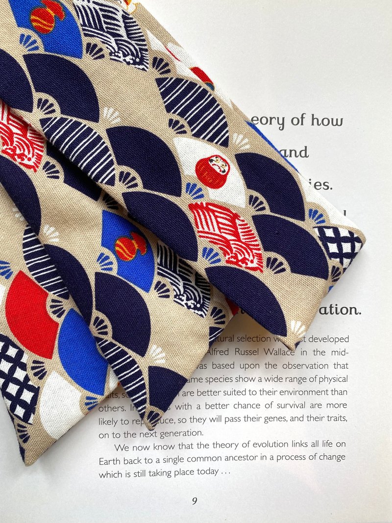 扇形图腾达摩 软管发带 / 细版 / 两色 - 发带/发箍 - 棉．麻 卡其色