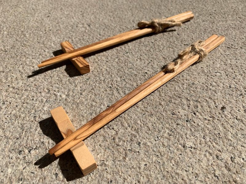 意大利Zen Forest橄榄木实木筷子筷架组 - 筷子/筷架 - 木头 咖啡色