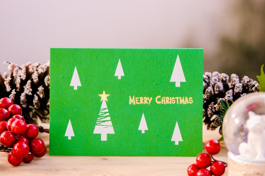 Merry Christmas 种子纸圣诞卡片 (圣诞树 X'mas Tree) - 卡片/明信片 - 纸 