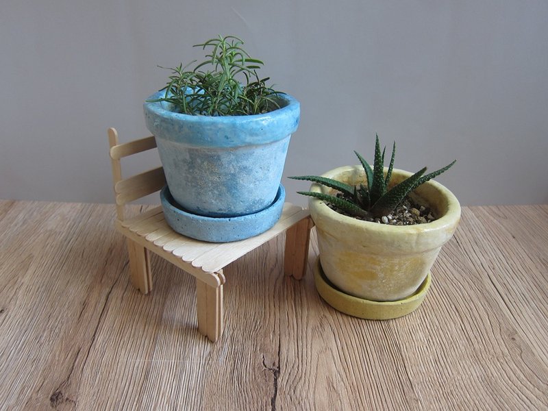 【订制】植香系列-糖果色水泥盆器(M) - 花瓶/陶器 - 水泥 多色